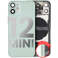 Back Housing W/ Small Components Pre-Installed Compatible For iPhone 12 Mini (US Version) (Used OEM Pull: Grade C) (Green)