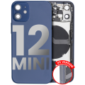 Back Housing W/ Small Components Pre-Installed Compatible For iPhone 12 Mini (US Version) (Used OEM Pull: Grade C) (Blue)