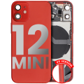 Back Housing W/ Small Components Pre-Installed Compatible For iPhone 12 Mini (US Version) (Used OEM Pull: Grade B) (Red)