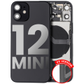 Back Housing W/ Small Components Pre-Installed Compatible For iPhone 12 Mini (US Version) (Used OEM Pull: Grade A) (Black)