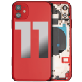 Back Housing W/ Small Components Pre-Installed Compatible For iPhone 11 (Used OEM Pull: Grade B) (Red)